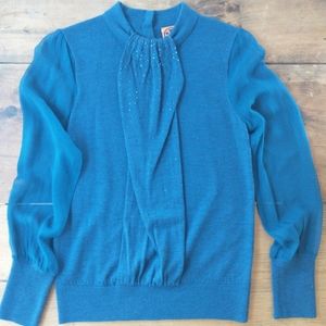 Tory Burch Abitha embellished silk and wool sweater, size small